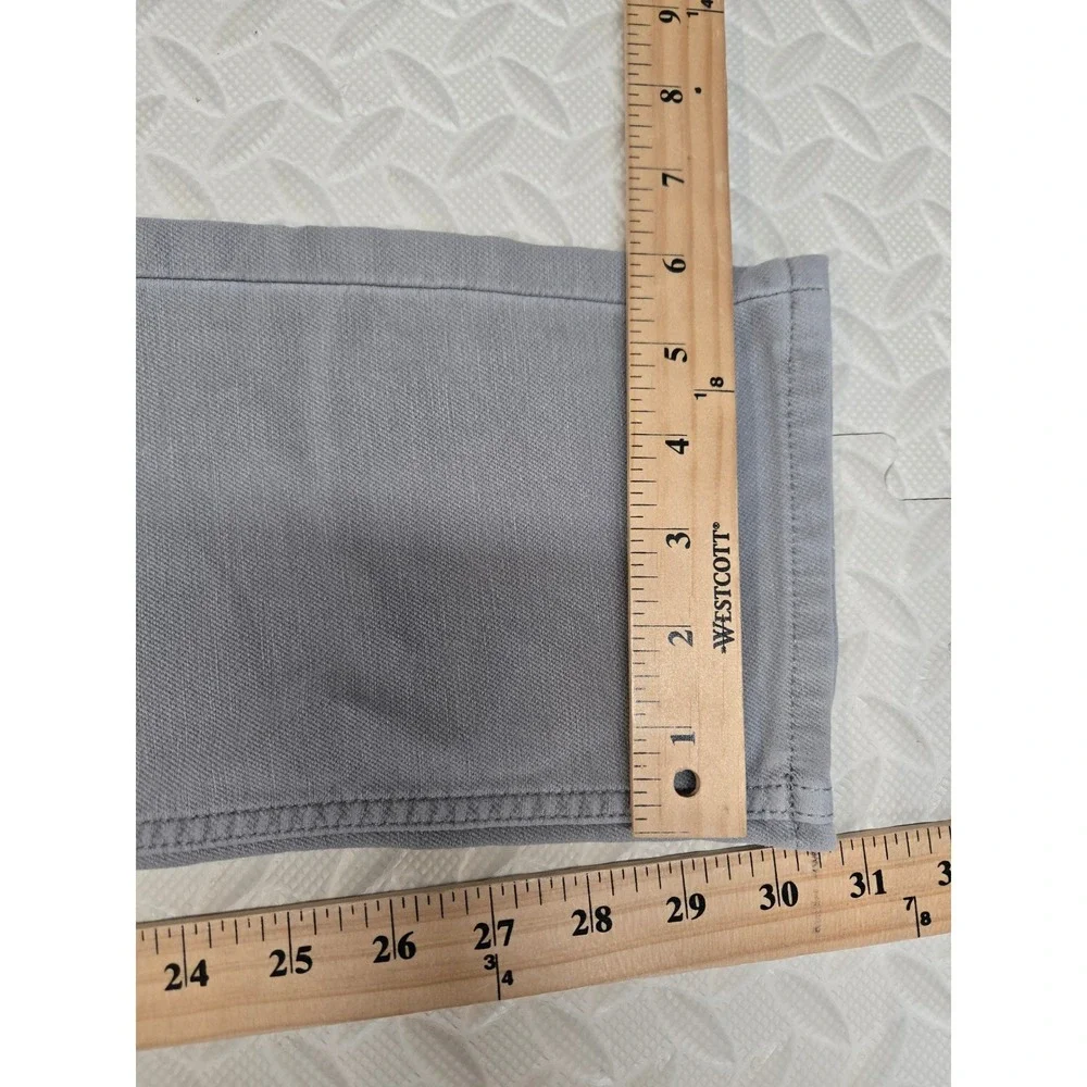 Faherty Brand Mens 5-Pocket Terry Pants Grey Straight Leg Stretch Size 31 x 30.5